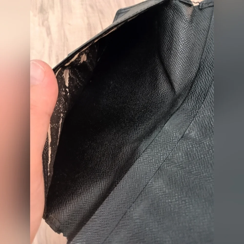 Louis Vuitton Epi Black Long Bifold Wallet/ check book